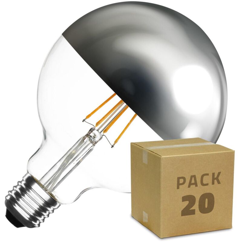 Caja de 20 Bombillas LED E27 Casquillo Gordo Regulable Filamento Chrome Reflect Supreme G125 6W Blanco Cálido
Caja de 20 Bombillas LED E27 Casquillo Gordo Regulable Filamento Chrome Reflect Supreme G125 6W Blanco Cálido