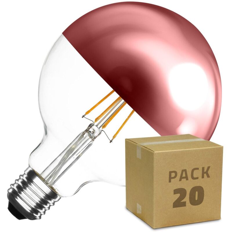 Caja de 20 Bombillas LED E27 Casquillo Gordo Regulable Filamento Copper Reflect Supreme G125 6W Blanco Cálido
Caja de 20 Bombillas LED E27 Casquillo Gordo Regulable Filamento Copper Reflect Supreme G125 6W Blanco Cálido