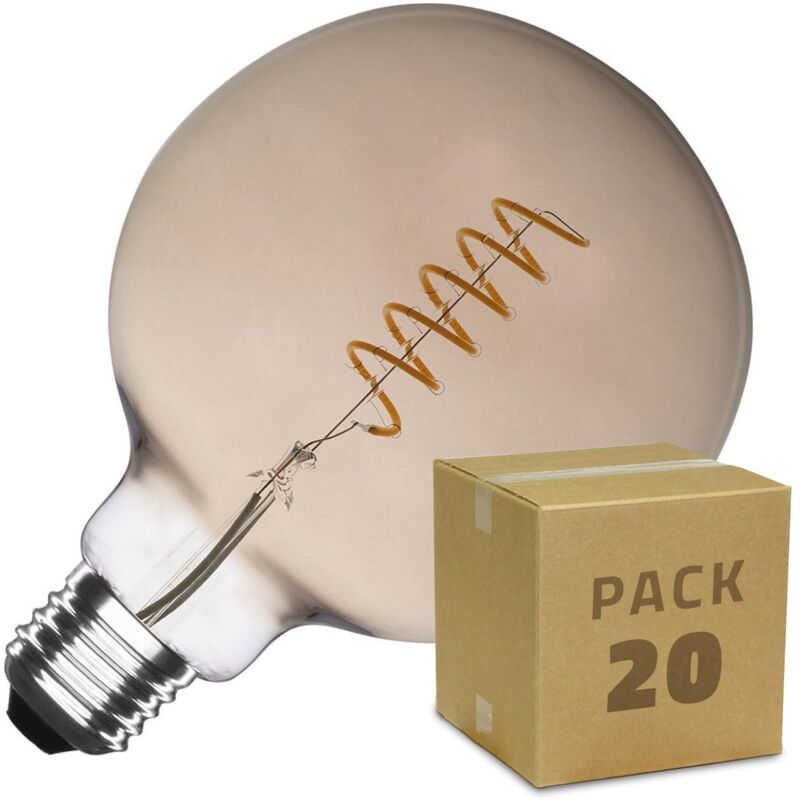 Efectoled - Caja de 20 Bombillas LED E27 Casquillo Gordo Regulable Filamento Espiral Smoke Supreme G125 4W Blanco Cálido
Efectoled - Caja de 20 Bombillas LED E27 Casquillo Gordo Regulable Filamento Espiral Smoke Supreme G125 4W Blanco Cálido