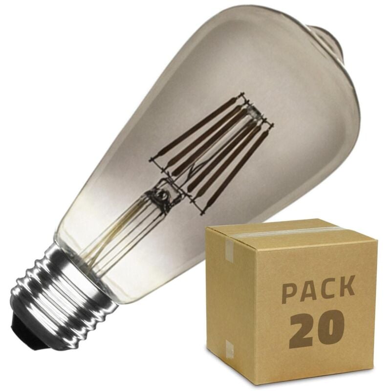 Caja de 20 Bombillas LED E27 Casquillo Gordo Regulable Filamento Smoke Lemon ST58 5.5W Blanco Cálido
Caja de 20 Bombillas LED E27 Casquillo Gordo Regulable Filamento Smoke Lemon ST58 5.5W Blanco Cálido