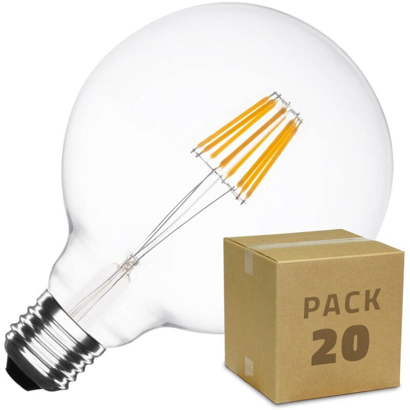 Efectoled - Caja de 20 Bombillas LED E27 Casquillo Gordo Regulable Filamento Supreme G125 5.5W Blanco Cálido
Efectoled - Caja de 20 Bombillas LED E27 Casquillo Gordo Regulable Filamento Supreme G125 5.5W Blanco Cálido