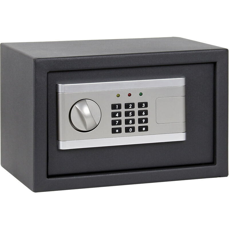 Caja fuerte electrónica 310x200x200mm caja de seguridad con cierre de combinación numérica y alarma
Caja fuerte electrónica 310x200x200mm caja de seguridad con cierre de combinación numérica y alarma