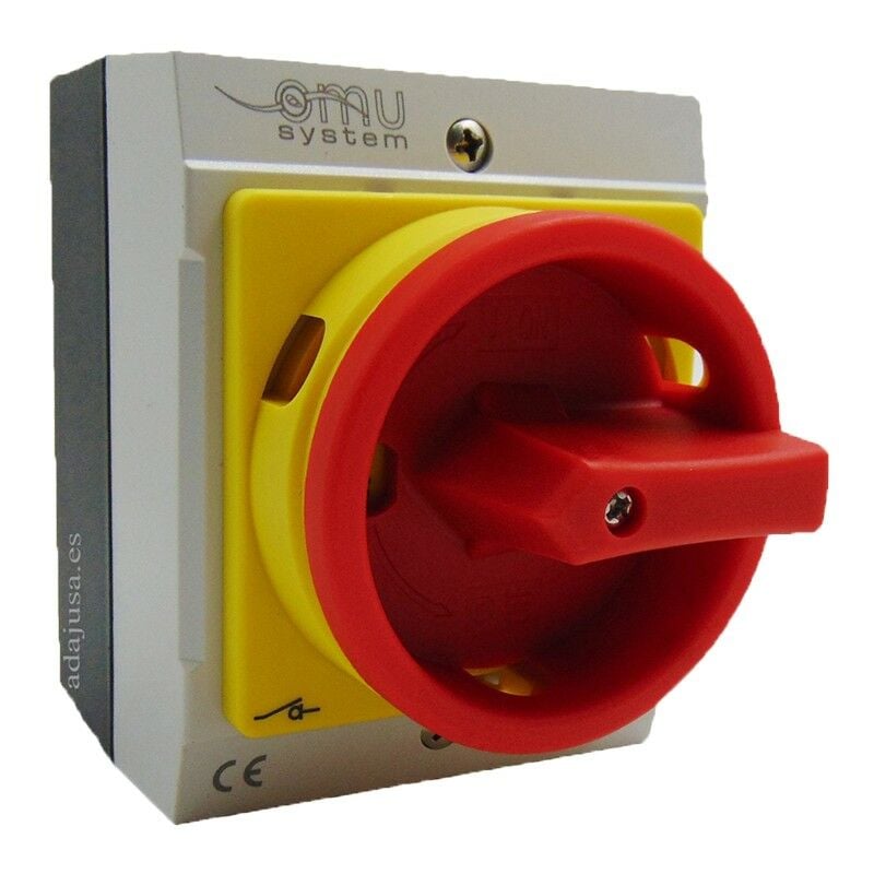 Omu Systems - Caja interruptor trifásico 20A (3 polos) mando amarillo-rojo
Omu Systems - Caja interruptor trifásico 20A (3 polos) mando amarillo-rojo