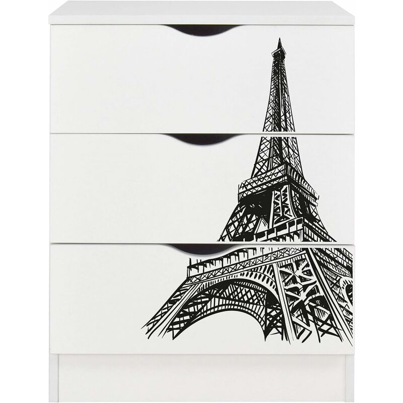 Cajonera blanca - Torre Eiffel