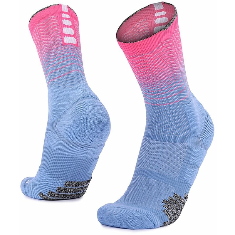 Calcetines de baloncesto, calcetines de f¨²tbol transpirables para hombres y mujeres, calcetines deportivos,Rosado y azul
Calcetines de baloncesto, calcetines de f¨²tbol transpirables para hombres y mujeres, calcetines deportivos,Rosado y azul