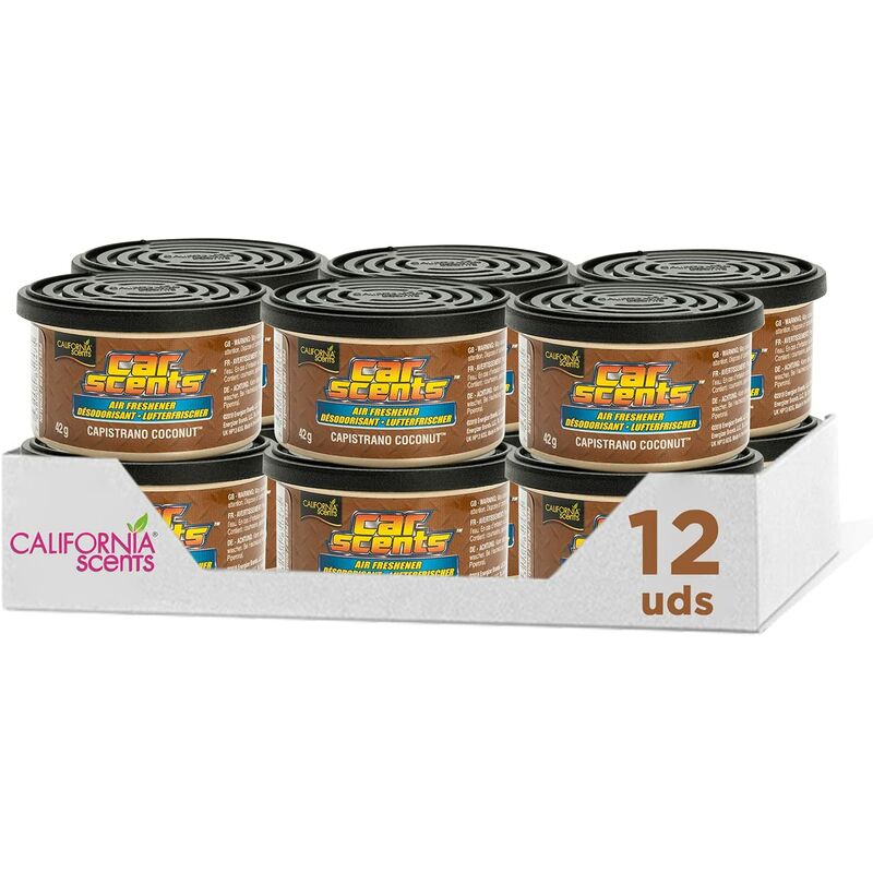 California Car Scents - Ambientador de Coche Olor a Capiscrano Coconut (Coco) - PACK 12
California Car Scents - Ambientador de Coche Olor a Capiscrano Coconut (Coco) - PACK 12