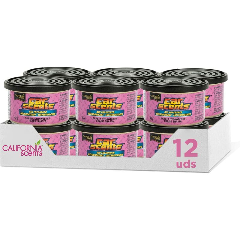 California Car Scents - Ambientador de Coche Olor Shasta Strawberry (Fresa) - PACK 12
California Car Scents - Ambientador de Coche Olor Shasta Strawberry (Fresa) - PACK 12