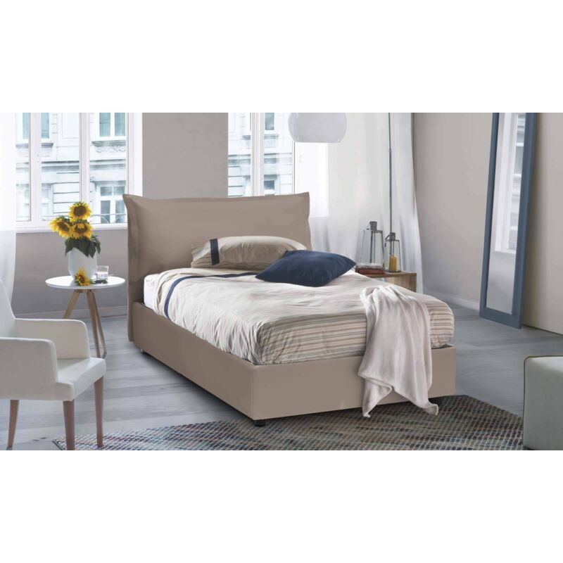 Cama doble Veronica con contenedor, Made in Italy, en ecopiel, 120x190 cm, con apertura frontal, Taupe, con colchón incluido - Talamo Italia
Cama doble Veronica con contenedor, Made in Italy, en ecopiel, 120x190 cm, con apertura frontal, Taupe, con colchón incluido - Talamo Italia