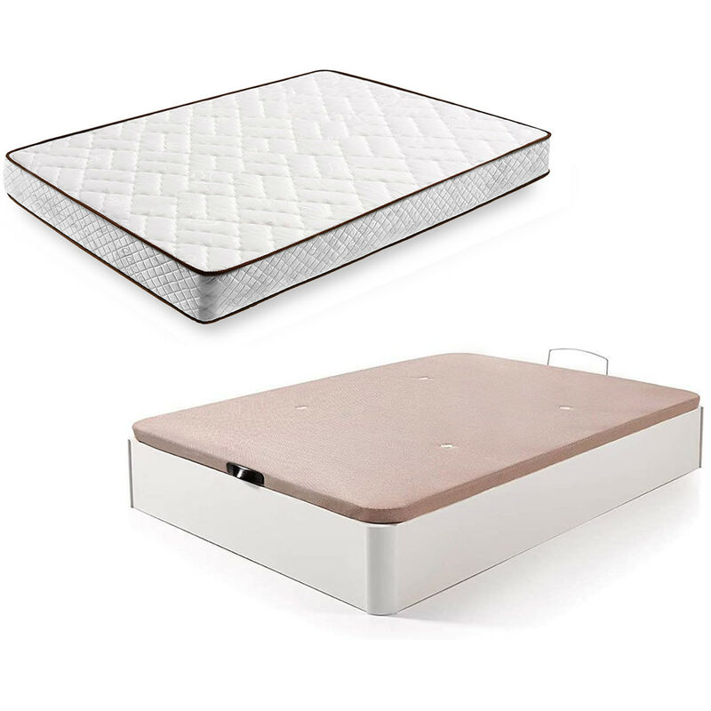 Cama Completa - Colchon Flexitex + Canape Abatible De Madera Color Blanco, 150x200 Cm
Cama Completa - Colchon Flexitex + Canape Abatible De Madera Color Blanco, 150x200 Cm