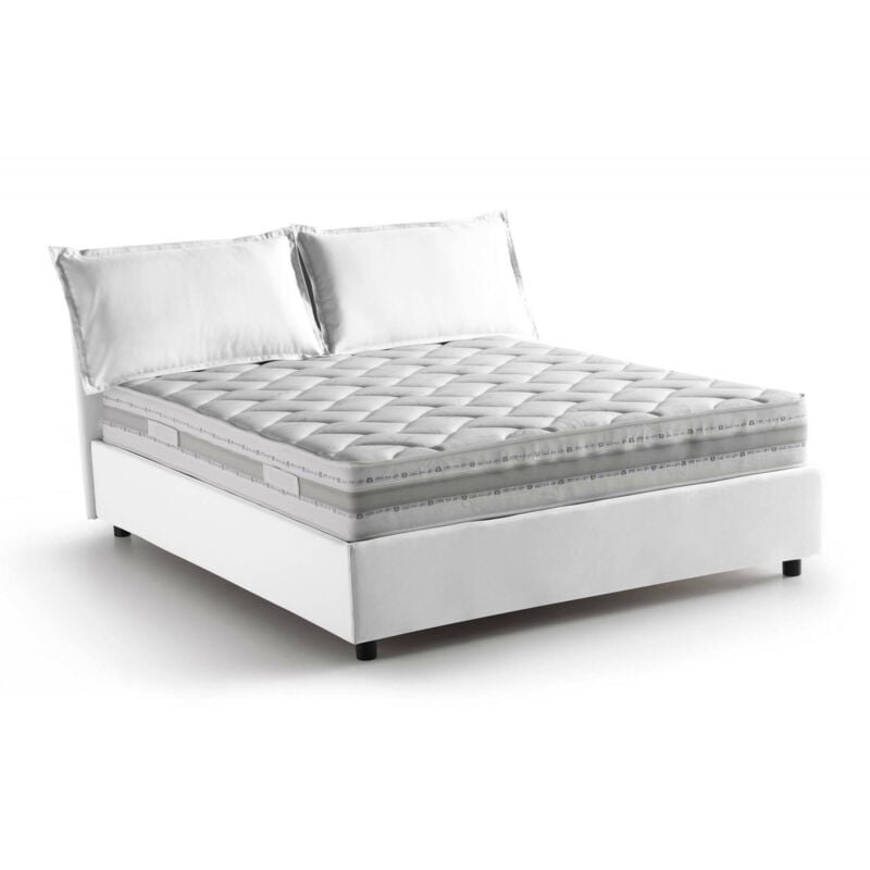 Cama doble Veronica con contenedor, Made in Italy, en tela, 160x190 cm, con apertura frontal, Blanco, con colchón incluido - Talamo Italia
Cama doble Veronica con contenedor, Made in Italy, en tela, 160x190 cm, con apertura frontal, Blanco, con colchón incluido - Talamo Italia