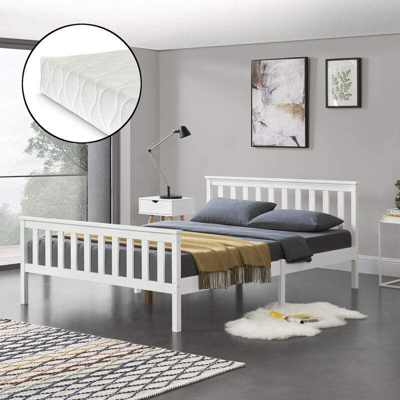 Cama de Pino Breda con Colchón de Espuma Fría - 160x200 cm - Cama Doble - Cama de Matrimonio - con Somier - con Reposacabezas Elevado - Oeko-Tex 100
Cama de Pino Breda con Colchón de Espuma Fría - 160x200 cm - Cama Doble - Cama de Matrimonio - con Somier - con Reposacabezas Elevado - Oeko-Tex 100
