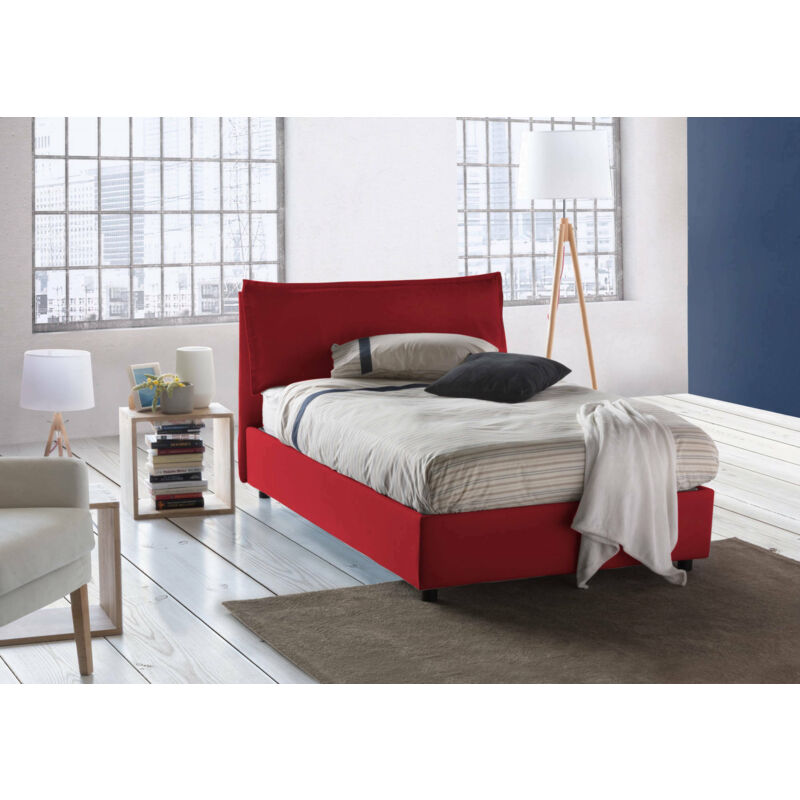 Cama doble Veronica con contenedor, Made in Italy, en tela, 120x190 cm, con apertura frontal, Rojo, con colchón incluido - Talamo Italia
Cama doble Veronica con contenedor, Made in Italy, en tela, 120x190 cm, con apertura frontal, Rojo, con colchón incluido - Talamo Italia