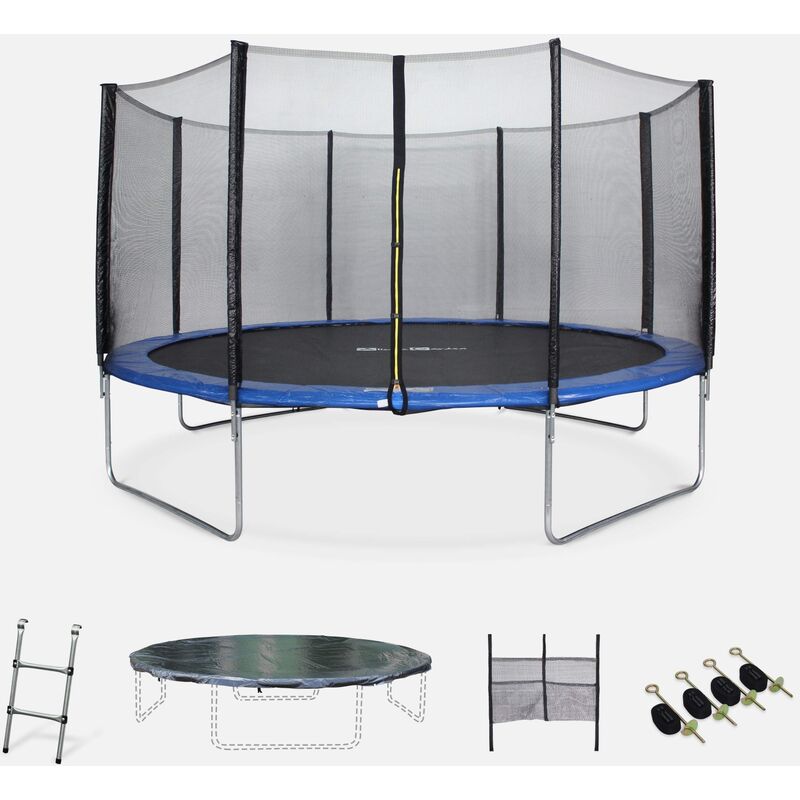 Alice's Garden - Cama elástica, Trampolín de 430 cm, aguanta hasta 150 kg (estructura reforzada). Incluye: escalera + funda protectora + bolsilla
Alice's Garden - Cama elástica, Trampolín de 430 cm, aguanta hasta 150 kg (estructura reforzada). Incluye: escalera + funda protectora + bolsilla