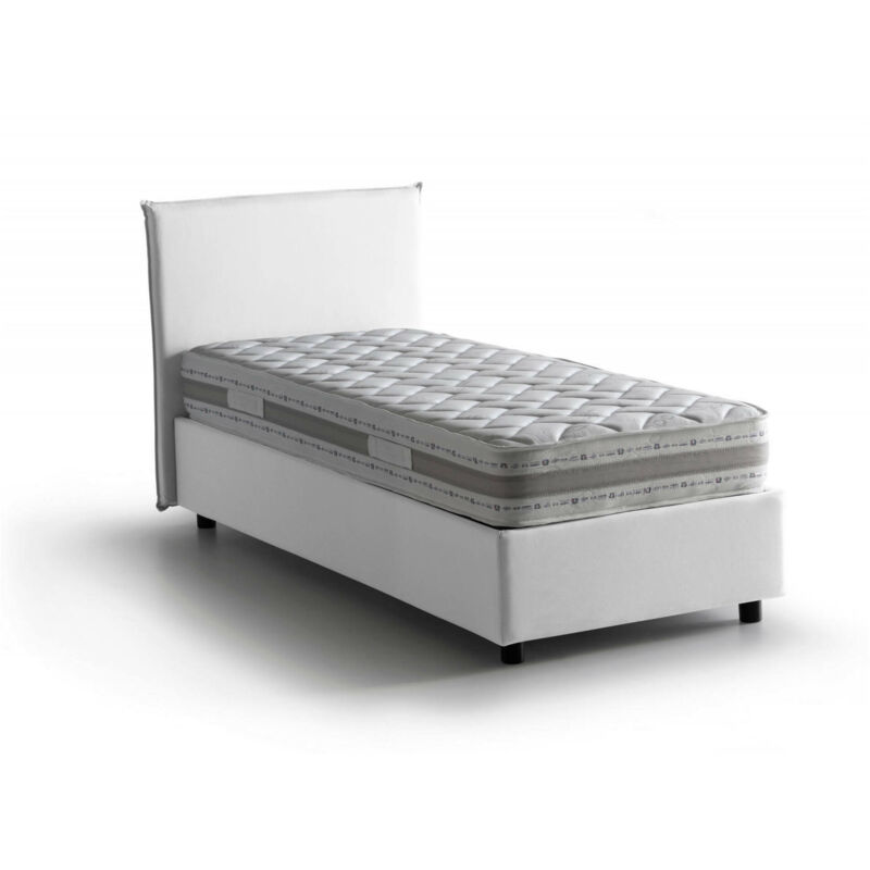 Cama individual Anna con contenedor, Made in Italy, en tela, 80x190 cm, con apertura frontal, Blanco, con colchón incluido - Talamo Italia
Cama individual Anna con contenedor, Made in Italy, en tela, 80x190 cm, con apertura frontal, Blanco, con colchón incluido - Talamo Italia