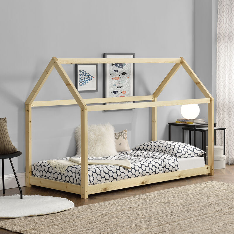 Cama para niños de madera pino - 206x98x142cm - Cama infantil - Forma de casa - Pino natural
Cama para niños de madera pino - 206x98x142cm - Cama infantil - Forma de casa - Pino natural