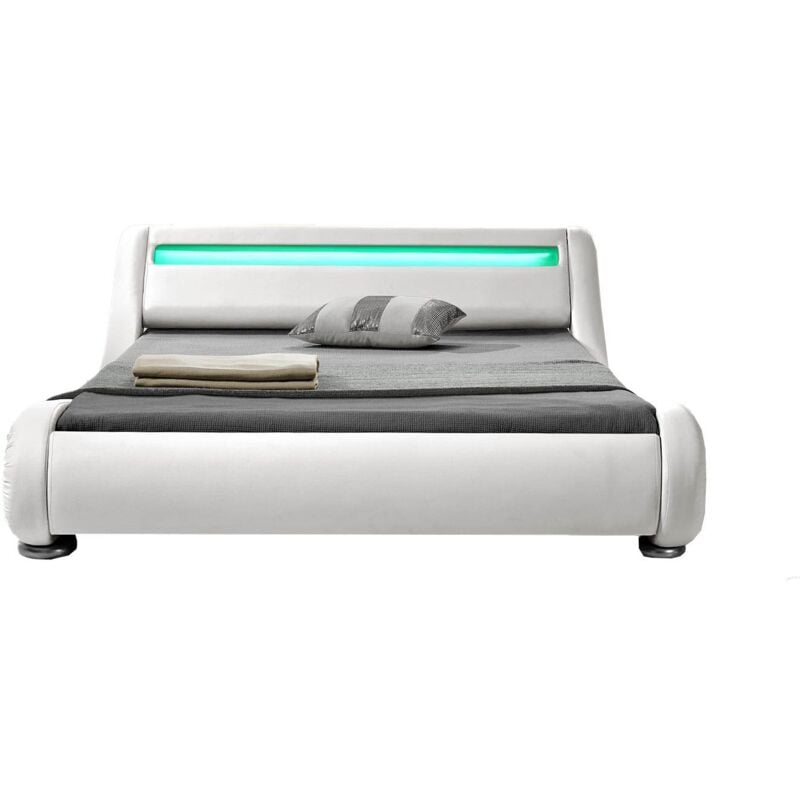 Concept-usine - Seattle: Estructura de cama de polipiel Blanca con LED integrados - 160 x 200 cm - Blanco
Concept-usine - Seattle: Estructura de cama de polipiel Blanca con LED integrados - 160 x 200 cm - Blanco