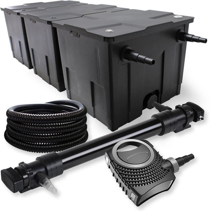 Wiltec - Set Filtros 3 Cámaras 90000l UVC Esterilizador 72W Bomba Estanque NEO10000 80W Manguera Jardin
Wiltec - Set Filtros 3 Cámaras 90000l UVC Esterilizador 72W Bomba Estanque NEO10000 80W Manguera Jardin