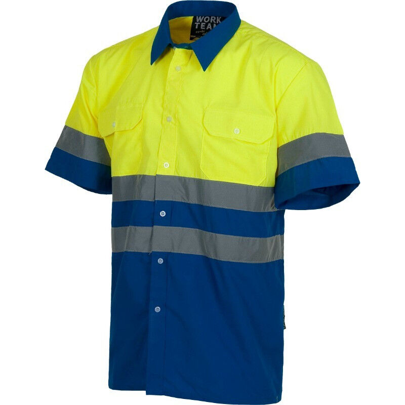 Camisa de alta visibilidad C3812 con cierre de botones | 52 - Azulina+Amarillo A.V. - Workteam
Camisa de alta visibilidad C3812 con cierre de botones | 52 - Azulina+Amarillo A.V. - Workteam