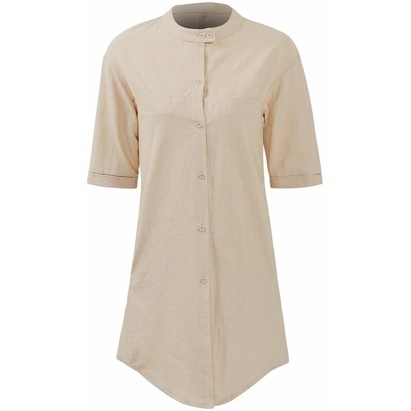 Camisa larga vintage para mujer, mangas 3/4, bolsillos laterales con botones, blusa informal de algodon suelta, blusa,Beige, XXL
Camisa larga vintage para mujer, mangas 3/4, bolsillos laterales con botones, blusa informal de algodon suelta, blusa,Beige, XXL