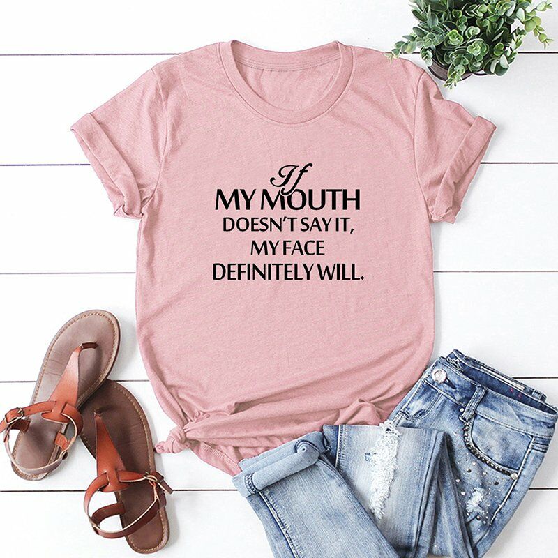 Camiseta casual de algodon para mujer MY BOCA Estampado de letras Manga corta Cuello redondo Camisetas sueltas,Rosa, 5XL
Camiseta casual de algodon para mujer MY BOCA Estampado de letras Manga corta Cuello redondo Camisetas sueltas,Rosa, 5XL