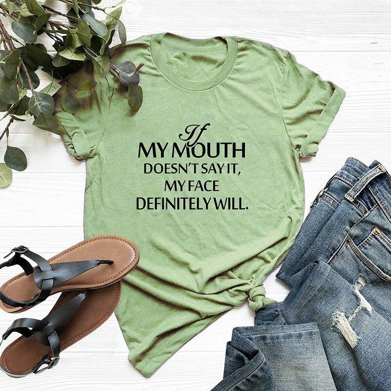 Camiseta casual de algodon para mujer MY BOCA Estampado de letras Manga corta Cuello redondo Camisetas sueltas,Verde militar, 3XL
Camiseta casual de algodon para mujer MY BOCA Estampado de letras Manga corta Cuello redondo Camisetas sueltas,Verde militar, 3XL