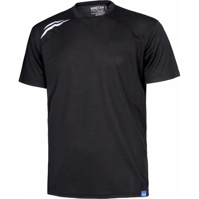 Camiseta deportiva de cuello redondo con pieza central S6611 | Negro - M - Workteam
Camiseta deportiva de cuello redondo con pieza central S6611 | Negro - M - Workteam