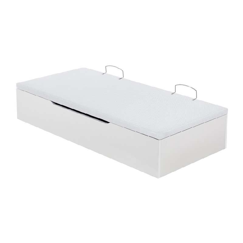 Canape Juvenil con apertura lateral de madera acabado blanco tapa tapizada Medidas 80X180 - Flex
Canape Juvenil con apertura lateral de madera acabado blanco tapa tapizada Medidas 80X180 - Flex