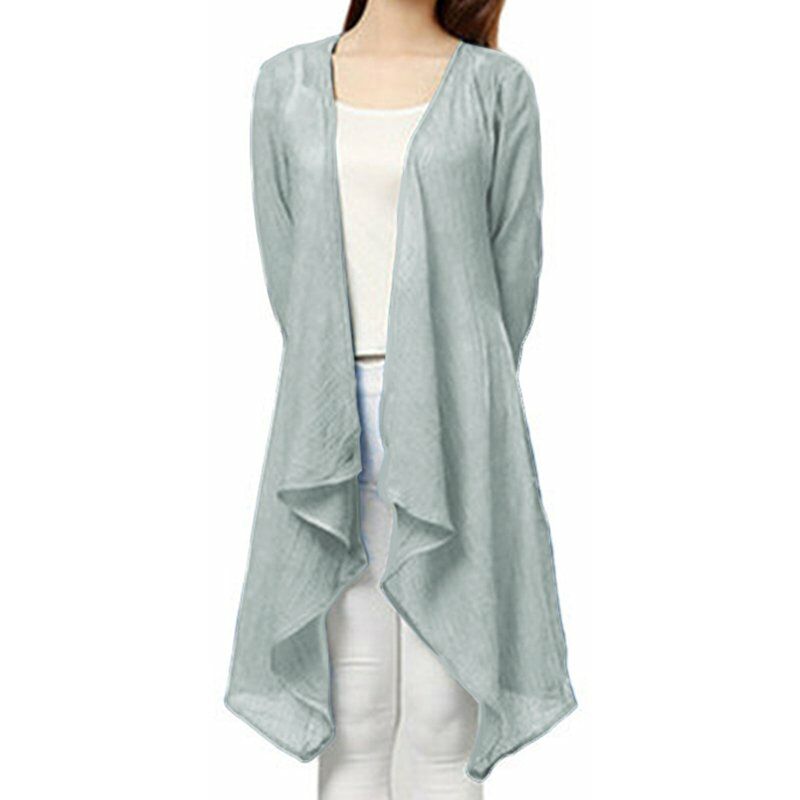 Cardigan asimetrico vintage Frente abierto Color solido Manga larga Abrigo fino Abrigo de abrigo Abrigo,Gris, S
Cardigan asimetrico vintage Frente abierto Color solido Manga larga Abrigo fino Abrigo de abrigo Abrigo,Gris, S
