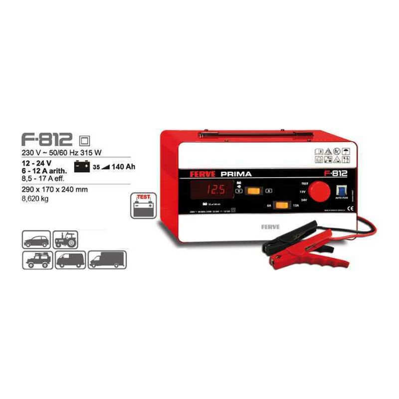 Ferve - CARGADOR DE BATERIA 12-24V 6-12A