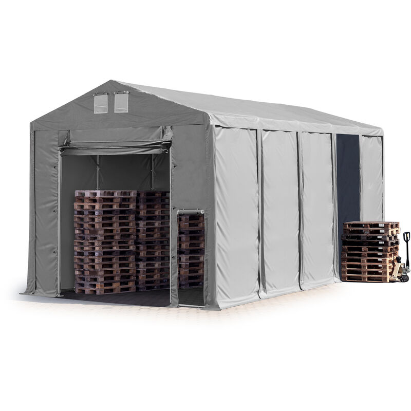 Carpa almacén 5x10 m carpa industrial 3,6m de altura lateral aprox. 550g/m² lona PVC gris 100% impermeable con puerta levadiza - grigio
Carpa almacén 5x10 m carpa industrial 3,6m de altura lateral aprox. 550g/m² lona PVC gris 100% impermeable con puerta levadiza - grigio