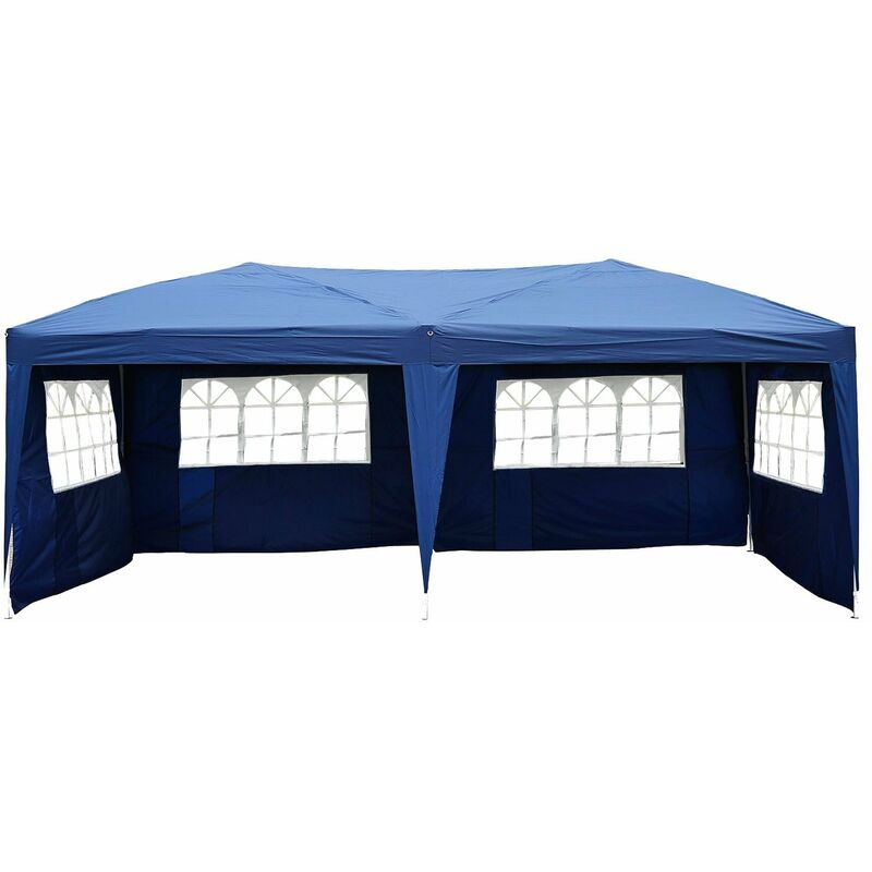 Outsunny - Carpa Pabellon Plegable 4 Paneles Ventanas Poliester Impermeable 5,91x2,97x2,55 m - Azul
Outsunny - Carpa Pabellon Plegable 4 Paneles Ventanas Poliester Impermeable 5,91x2,97x2,55 m - Azul