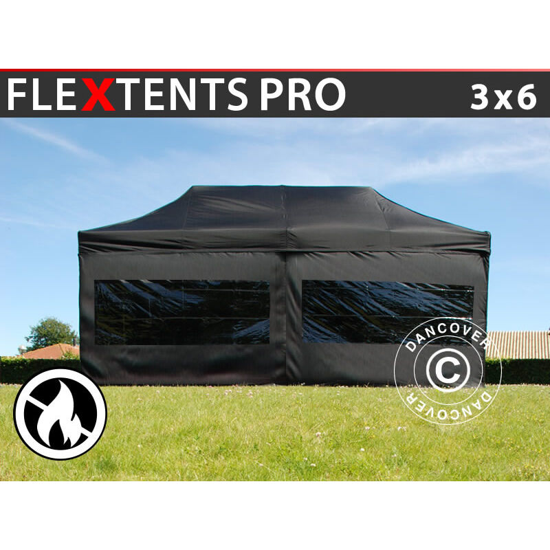 Dancover - Carpa plegable Carpa Rapida FleXtents PRO 3x6m Negro, Ignífuga, incl. 6 lados
Dancover - Carpa plegable Carpa Rapida FleXtents PRO 3x6m Negro, Ignífuga, incl. 6 lados