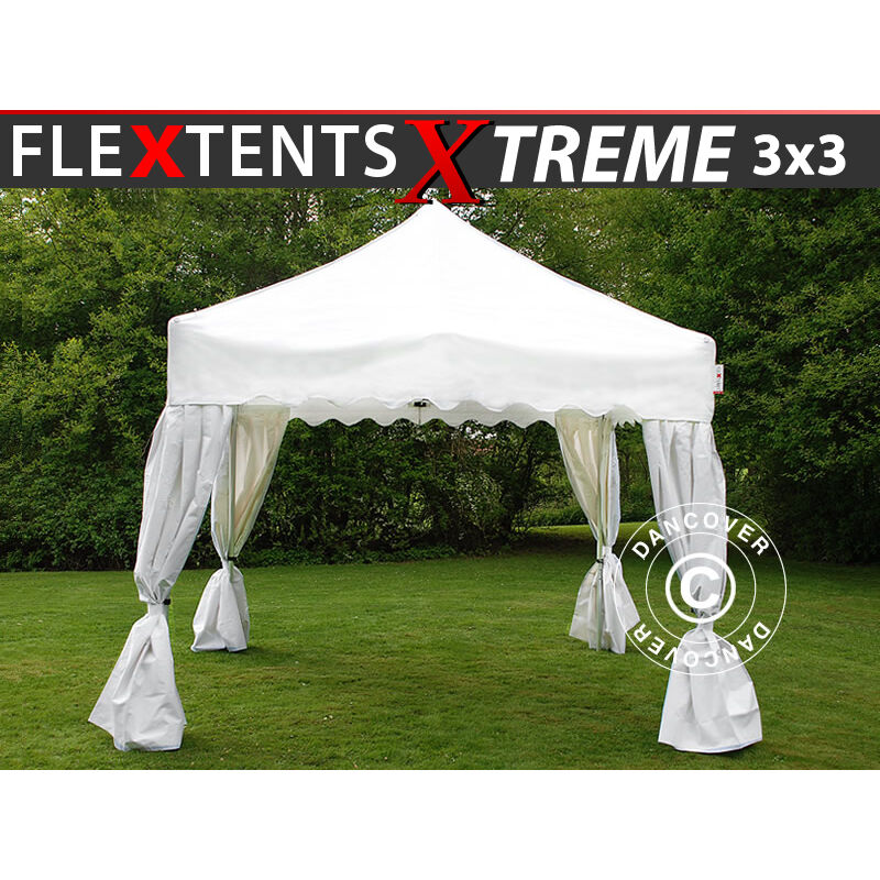 Carpa plegable Carpa Rapida FleXtents Xtreme 50 'Wave' 3x3m Blanco, incl. 4 cortinas decorativas
Carpa plegable Carpa Rapida FleXtents Xtreme 50 'Wave' 3x3m Blanco, incl. 4 cortinas decorativas