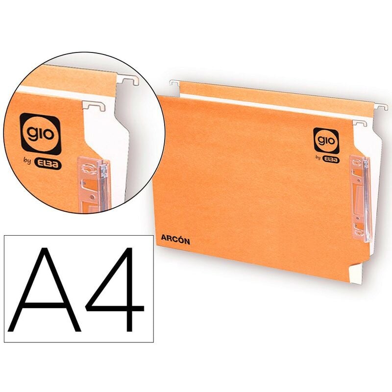 GIO - carpeta colgante visor lateral arcn kraft bicolor cartulina a4 con etiquetas -25u-
GIO - carpeta colgante visor lateral arcn kraft bicolor cartulina a4 con etiquetas -25u-
