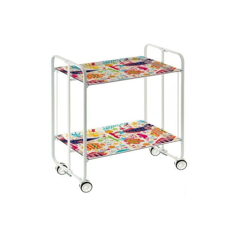 Carrito auxiliar con ruedas BAUHAUS armazón metálico color blanco, 2 bandejas.,. Diseño y fabricación española. - Don Hierro
Carrito auxiliar con ruedas BAUHAUS armazón metálico color blanco, 2 bandejas.,. Diseño y fabricación española. - Don Hierro