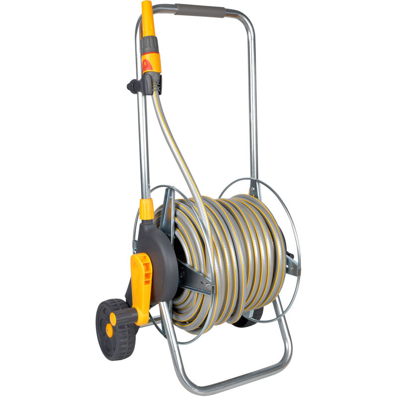 Carro portamangueras Hozelock premontado de metal, con manguera 30m (Ø 12,5mm), incluye accesorios
Carro portamangueras Hozelock premontado de metal, con manguera 30m (Ø 12,5mm), incluye accesorios