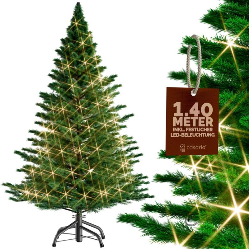 Árbol de Navidad artificial Verde con soporte con luz LED iluminación interior para las fiestas - modelo a elegir Abeto de 140cm
Árbol de Navidad artificial Verde con soporte con luz LED iluminación interior para las fiestas - modelo a elegir Abeto de 140cm