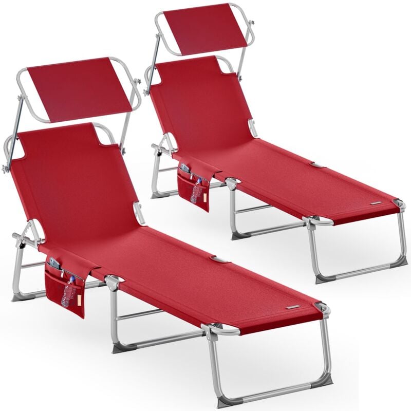 Silla Larga Ibiza Plegable con Visera de poliéster fácil de Transportar Playa Exterior jardín - color a elegir 2x Rojo rubí - 2x Rojo rubí - Casaria
Silla Larga Ibiza Plegable con Visera de poliéster fácil de Transportar Playa Exterior jardín - color a elegir 2x Rojo rubí - 2x Rojo rubí - Casaria