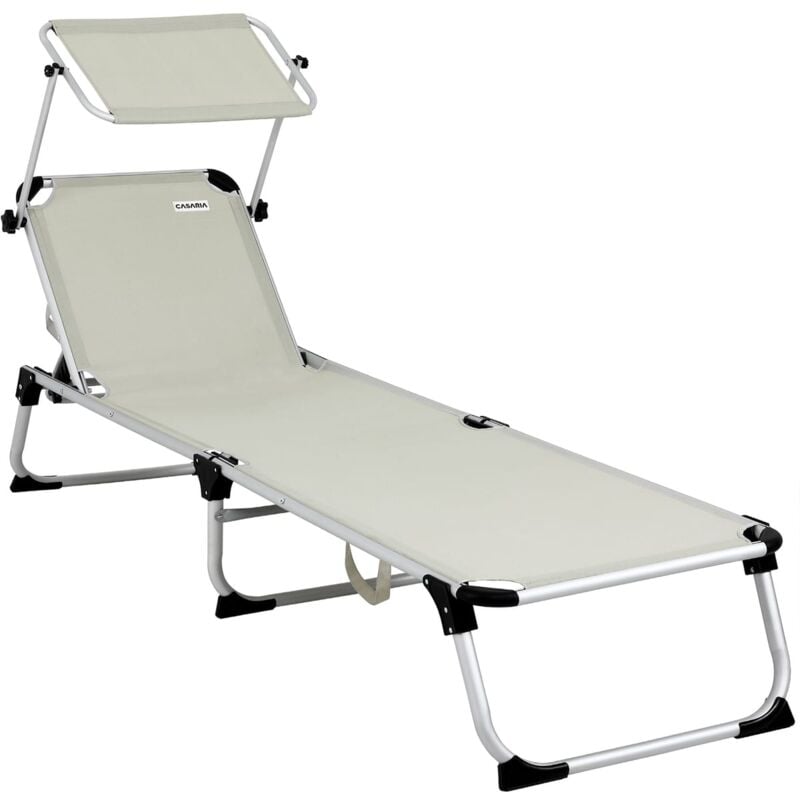 Tumbona plegable con parasol Malta techo y respaldo ajustable 210cm de largo con asa para playa jardín exterior Crema - Crema - Casaria
Tumbona plegable con parasol Malta techo y respaldo ajustable 210cm de largo con asa para playa jardín exterior Crema - Crema - Casaria