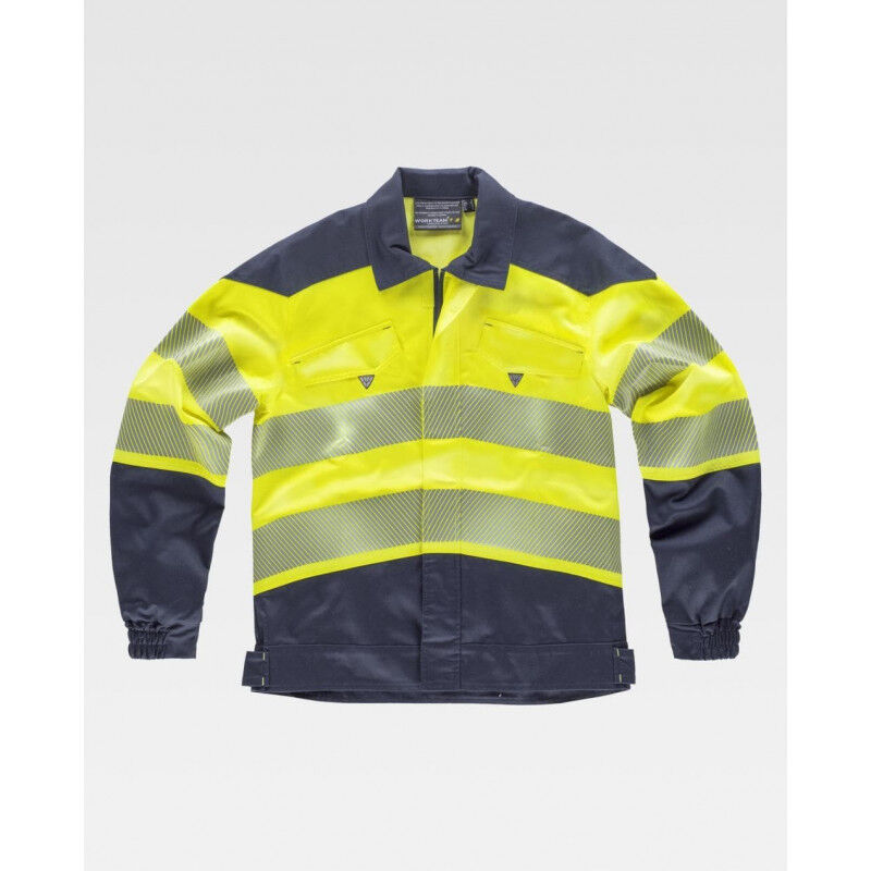 Cazadora en tejido elástico con cintas reflectantes segmentadas WORKTEAM C2710 | 3XL - Marino+Amarillo A.V.
Cazadora en tejido elástico con cintas reflectantes segmentadas WORKTEAM C2710 | 3XL - Marino+Amarillo A.V.