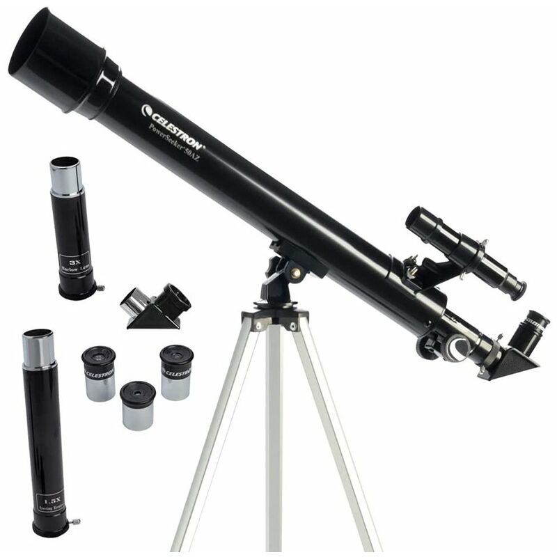 PowerSeeker 50AZ Telescopio astronomico 50 mm Apertura Revestimiento multicapa Telescopio refractor portatil plegable para principiantes Ninos al
PowerSeeker 50AZ Telescopio astronomico 50 mm Apertura Revestimiento multicapa Telescopio refractor portatil plegable para principiantes Ninos al