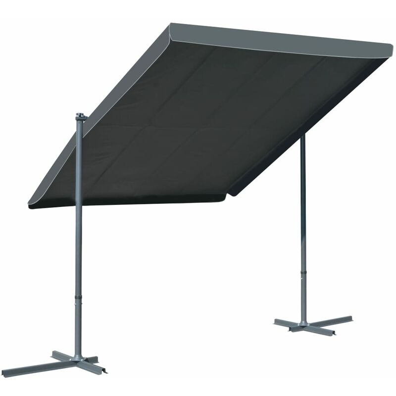 vidaXL Cenador con techo retráctil inclinable antracita 350x253x196 cm - Antracita
vidaXL Cenador con techo retráctil inclinable antracita 350x253x196 cm - Antracita