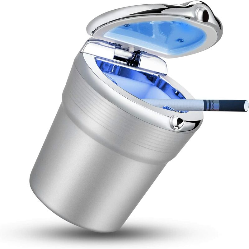 Cenicero de acero inoxidable para automóvil con tapa e indicador LED azul sin humo para automóvil, hogar y portavasos de oficina
Cenicero de acero inoxidable para automóvil con tapa e indicador LED azul sin humo para automóvil, hogar y portavasos de oficina