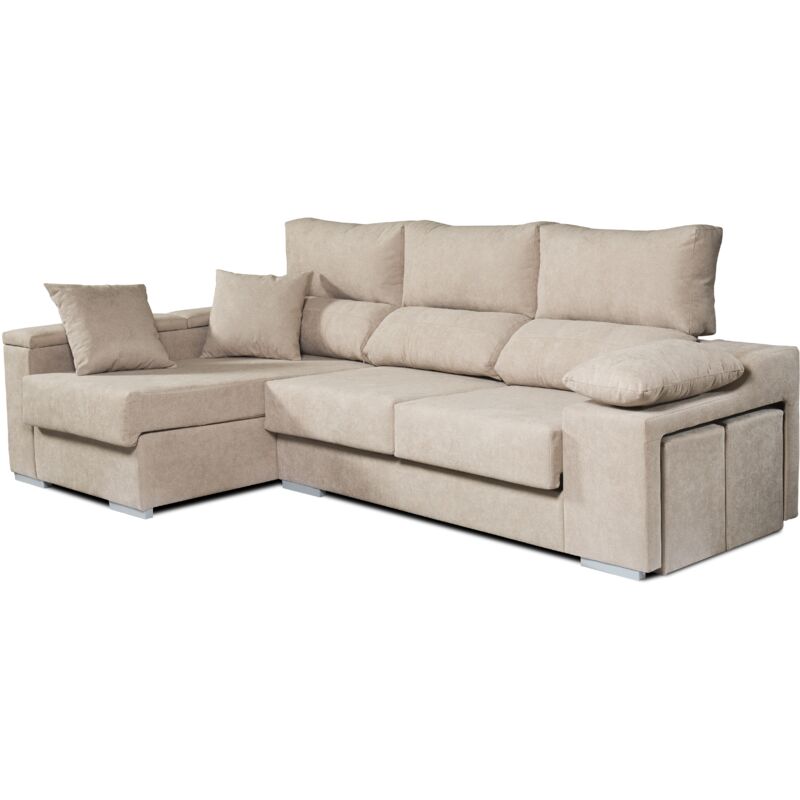 Matris - Sofá Chaiselongue Rubí de Tela Antimanchas Izquierda Color Beige 3 plazas 265x145x102 cm
Matris - Sofá Chaiselongue Rubí de Tela Antimanchas Izquierda Color Beige 3 plazas 265x145x102 cm