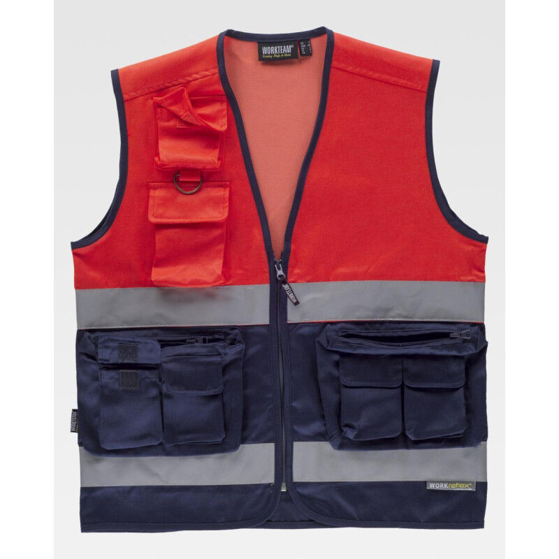 Chaleco tipo Safari con cintas reflectantes en pecho y espalda WORKTEAM C4047 | M - Marino+Rojo A.V.
Chaleco tipo Safari con cintas reflectantes en pecho y espalda WORKTEAM C4047 | M - Marino+Rojo A.V.