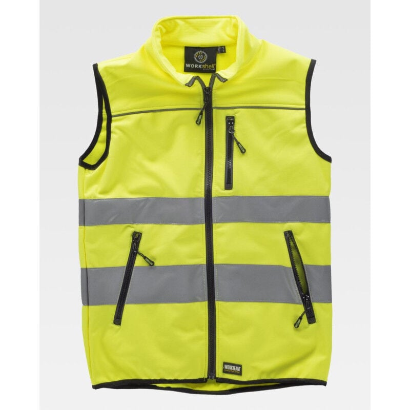 Chaleco workshell de Alta Visibilidad en tejido Ripstop C2920 | L - Amarillo A.V. - Workteam
Chaleco workshell de Alta Visibilidad en tejido Ripstop C2920 | L - Amarillo A.V. - Workteam