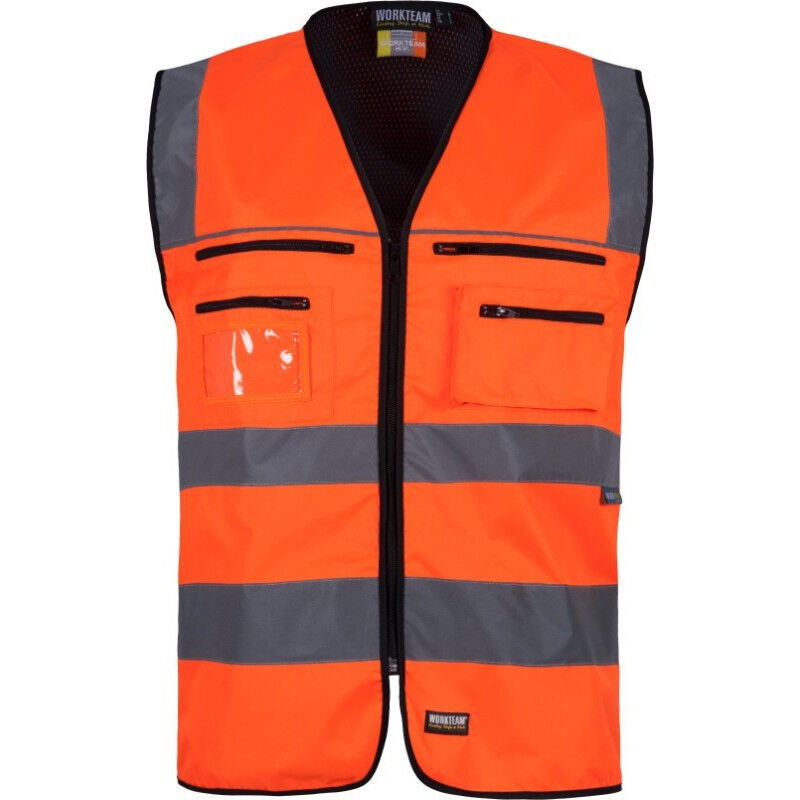 Workteam - Chaleco de alta visibilidad en tejido Oxford con canesús y cintas reflectantes C2901 | L - Naranja A.V.+ Negro
Workteam - Chaleco de alta visibilidad en tejido Oxford con canesús y cintas reflectantes C2901 | L - Naranja A.V.+ Negro