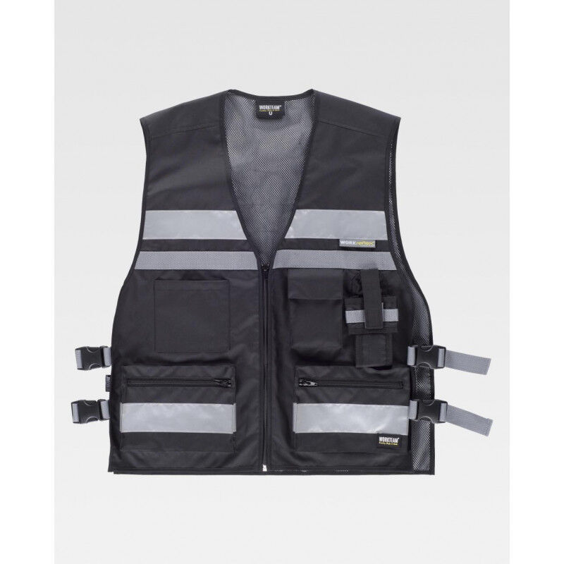 Chaleco de alta visibilidad en tejido Oxford con ajustes laterales WORKTEAM C3601 | Negro
Chaleco de alta visibilidad en tejido Oxford con ajustes laterales WORKTEAM C3601 | Negro
