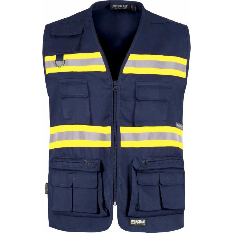 Chaleco de trabajo fluor con bolsillo trasero Combi S3136 | L - Marino+Amarillo A.V. - Workteam
Chaleco de trabajo fluor con bolsillo trasero Combi S3136 | L - Marino+Amarillo A.V. - Workteam