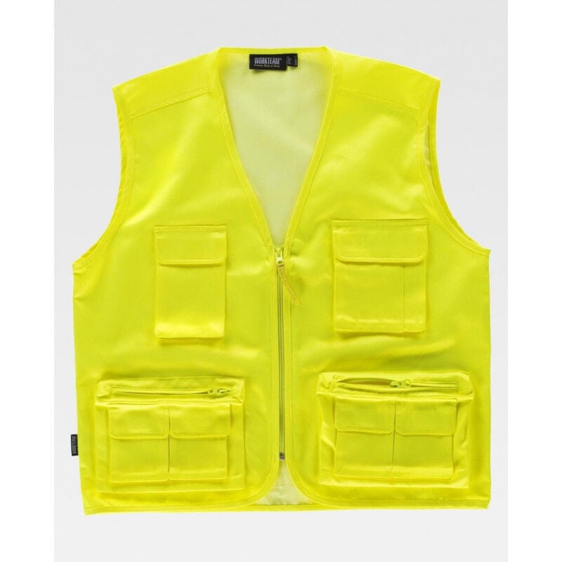 Chaleco de trabajo flúor con bolsillos auxiliares WORKTEAM Combi C3640 | 3XL - Amarillo A.V.
Chaleco de trabajo flúor con bolsillos auxiliares WORKTEAM Combi C3640 | 3XL - Amarillo A.V.